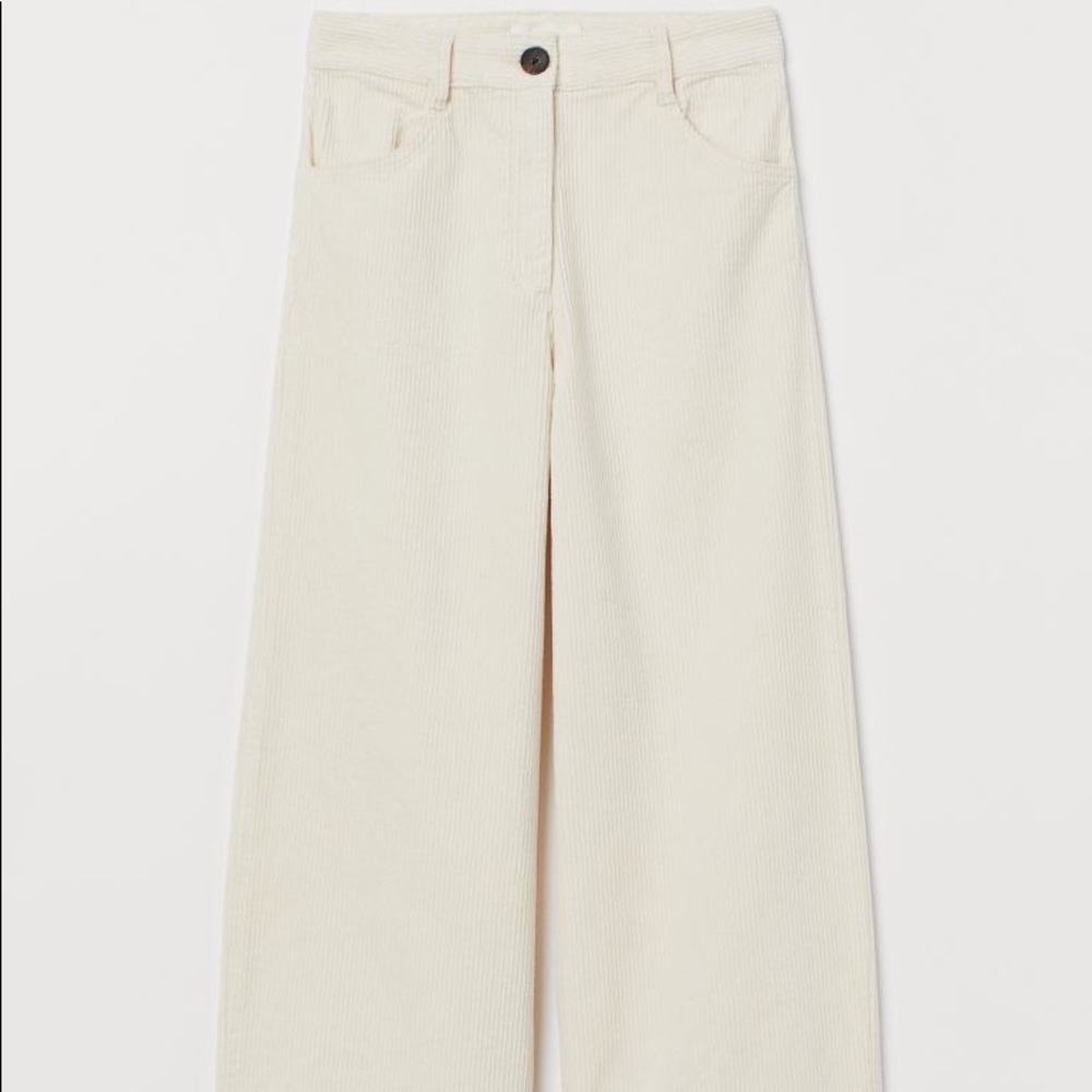 H&M Cotton Corduroy Wide Leg Pants